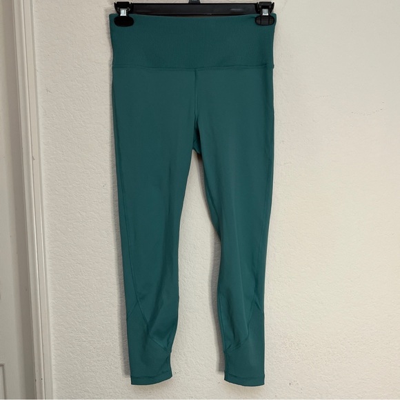 90 Degree By Reflex Pants - 90 Degree By Reflex Teal Leggings Ribbed Turquoise Green Cropped Yoga Pants Sz M